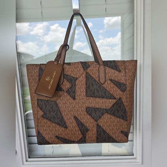 Michael Kors Signature Sinclair East West Tote Leather Handbag Women Rare - Picture 4 of 16